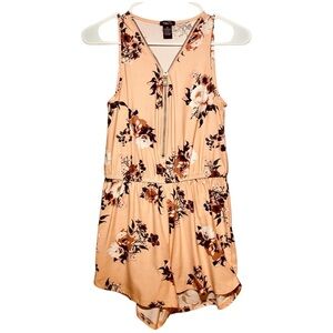 Pink Floral Rue 21 Zipper Romper